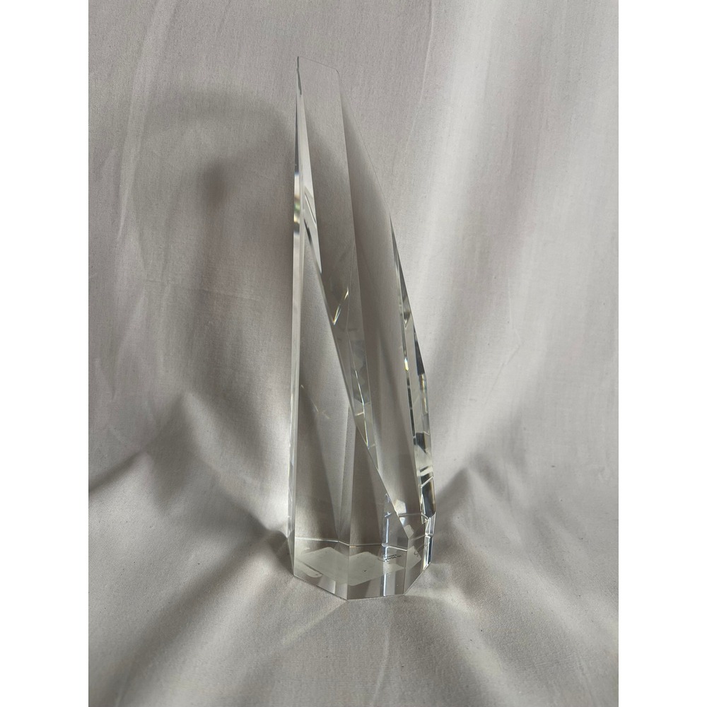 Things Remembered Clear Crystal‎ Octagon Tower Award Sculpture 9 inch 689243